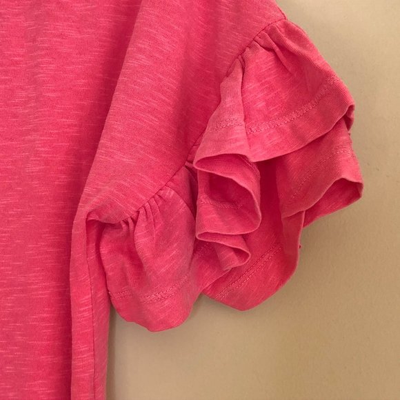 Sundry Short Sleeve Ruffle Shirt Dress NEW - Picture 5 of 12